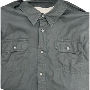 Wrangler Authentics Mens Black Short Sleeve Button Down Shirt‎ XLT XLarge Tall